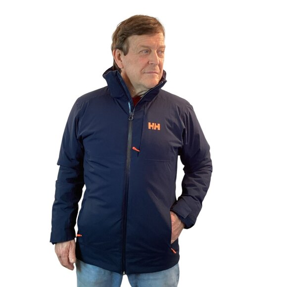Helly Hansen  Primaloft Insulated Waterproof Jacket Juniors 16 Navy Blue - Picture 1 of 13